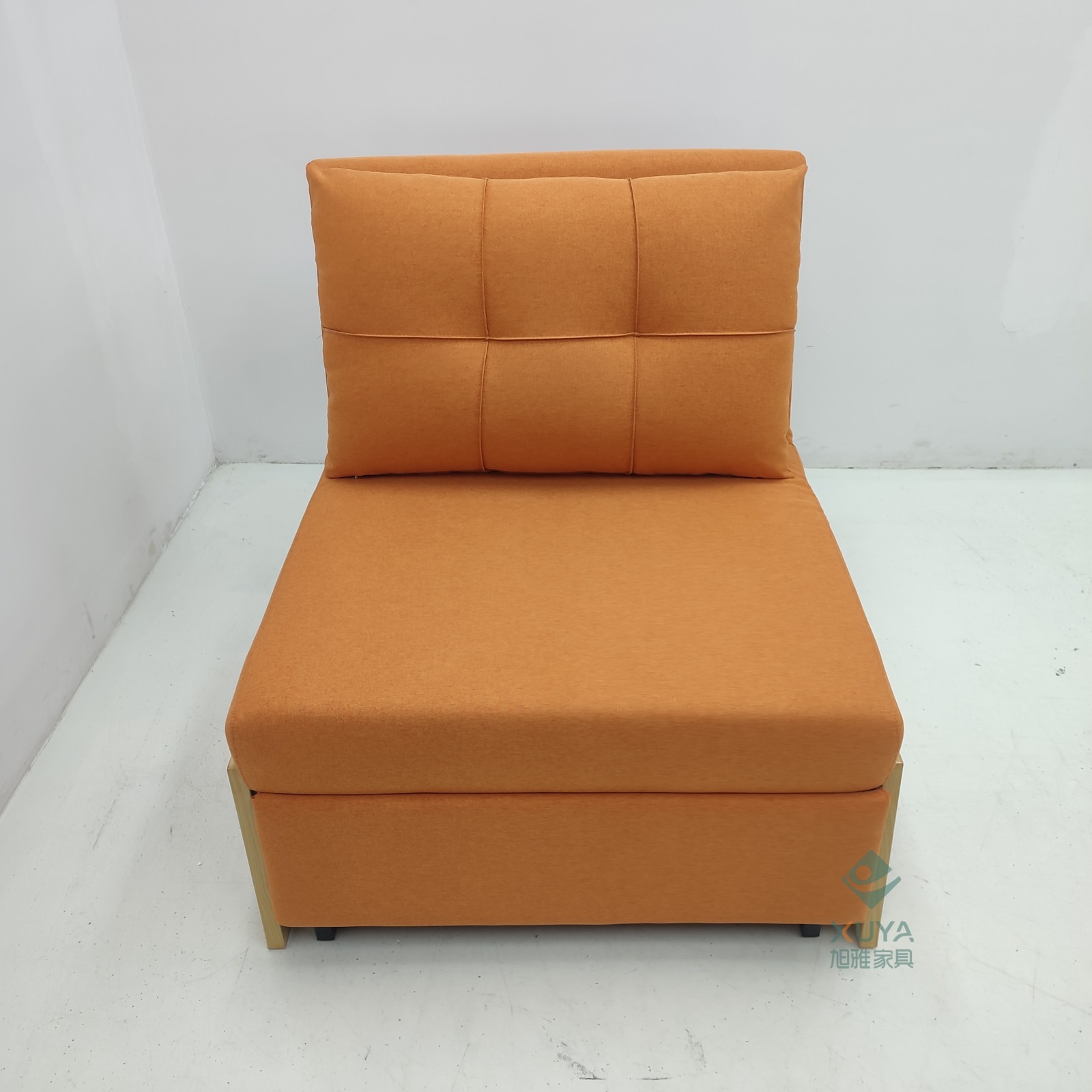 Barrazos de madera peinado multifuncional pequeño tipo sofá cama de una sola persona balcón sala de estar almuerzo sin lavado tela de tecnología telescópica