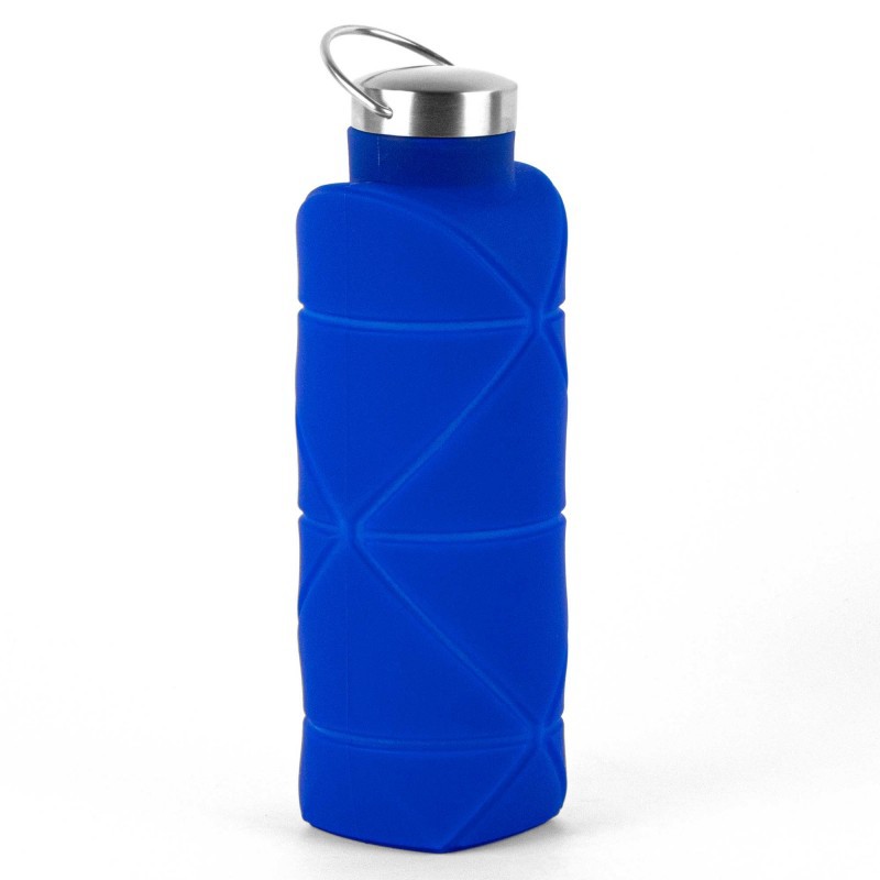Silicona plegable Copa retráctil Copa compresión deportes viaje portátil botella de agua con mango taza de agua al aire libre Nuevo