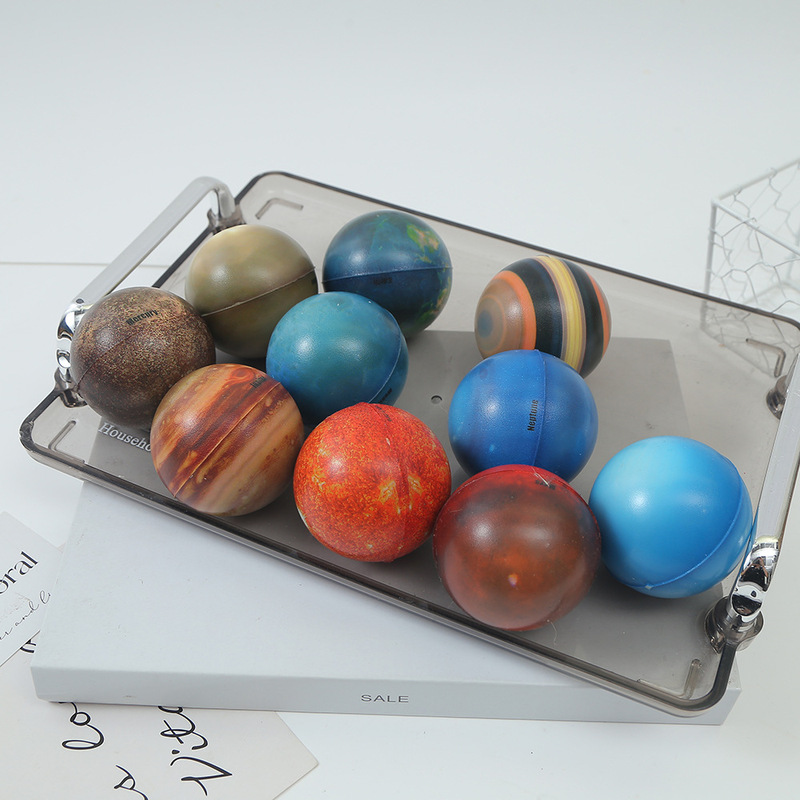 Cross-Border Foam Large Planet Pu Solar System Stress Relief Moon Earth Children's Science and Education Toy Sponge Starry Sky Stress Relief