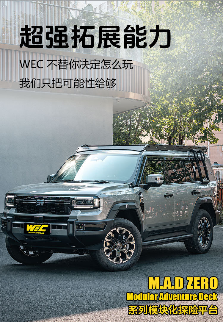 Zongheng G700 roof rack WEC ladder camping self-driving vehicle expansion modular thickened roof platform