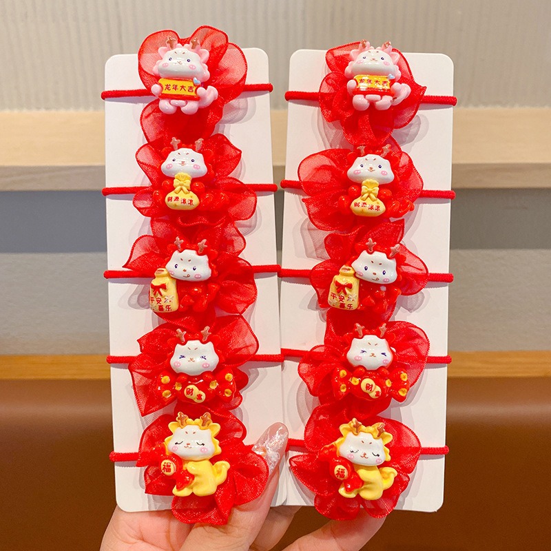 Cuerda de pelo de dibujos animados de alta elasticidad accesorios para el cabello de los niños cuerda de pelo Super lindo tocado de las niñas banda de goma corbata de bebé cabeza de bola