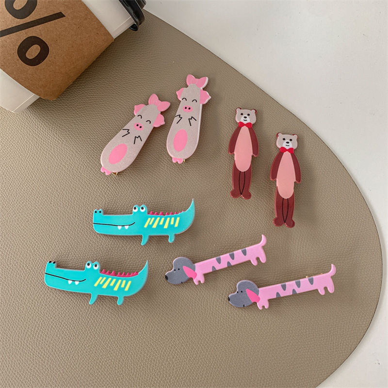 Simple Style Bow Knot Arylic Printing Hair Clip display picture 1