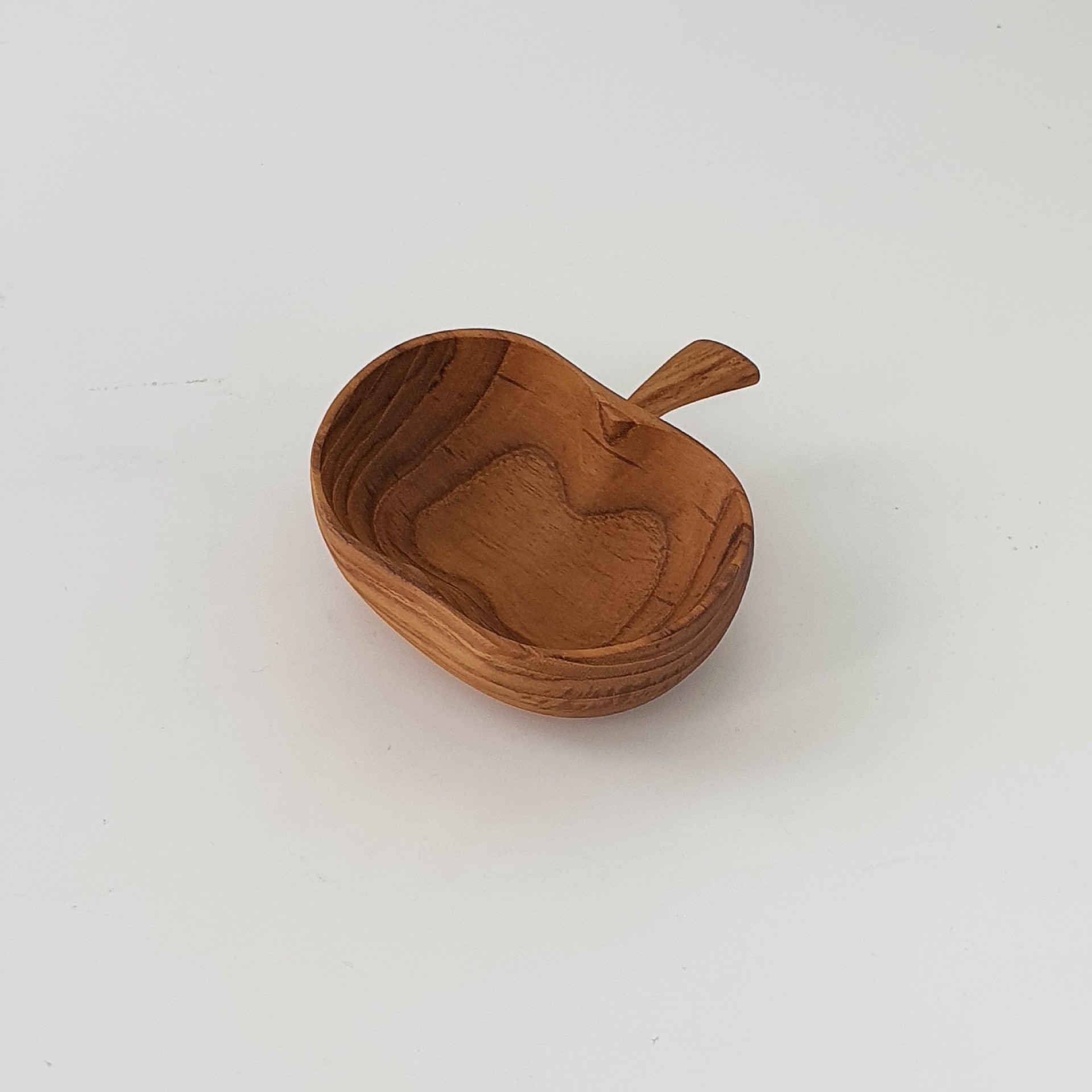 중간 티크 사과 맛 접시 8x6cm