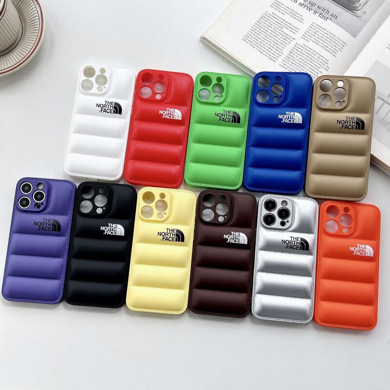Down jacket Apple 16Pro mobile phone case anti-fall protective cover 13 European and American iPhone11 cross-border foreign trade 15p couples