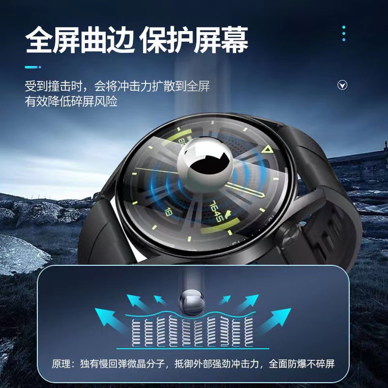 Aplicable para Google Pixel Watch 3 película protectora de reloj Google 3D curva caliente vidrio UV no deformación