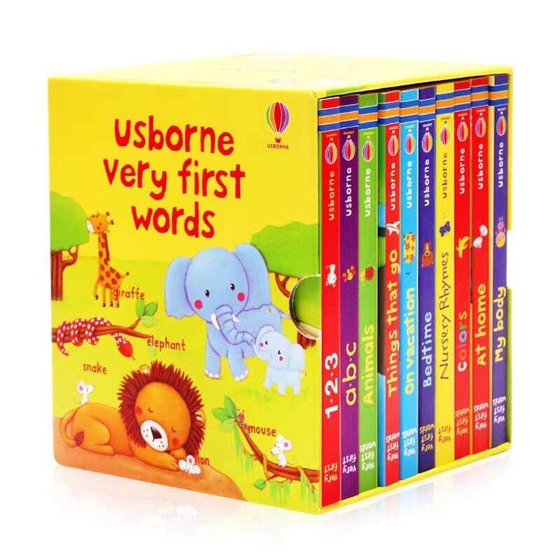 Very First Words Enlightenment Children's English Cardboard Learning and Cognitive Word Books Set of 10 Very First Words Enlightenment Children's English Cardboard Learning and Cognitive Word Books Set of 10
