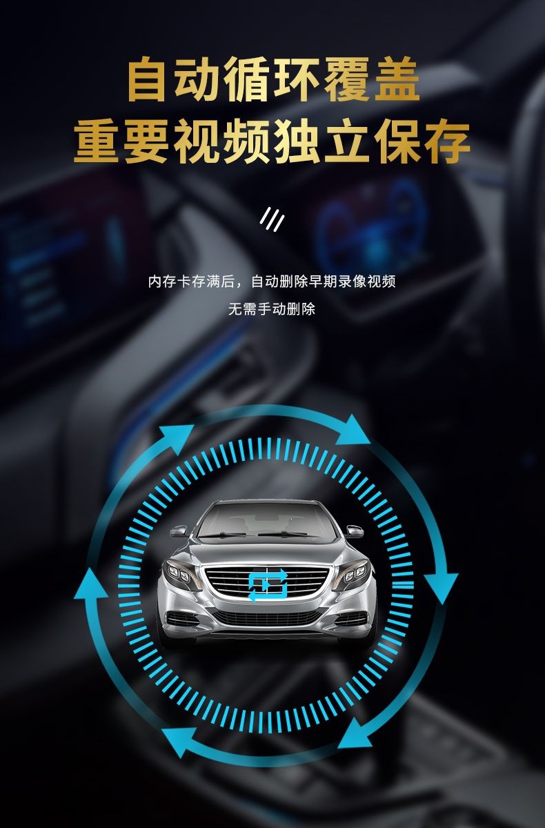 Suitable for car dashcam 2026 new model, reverse image streaming rearview mirror, ultra-high-definition front and rear dual cameras
