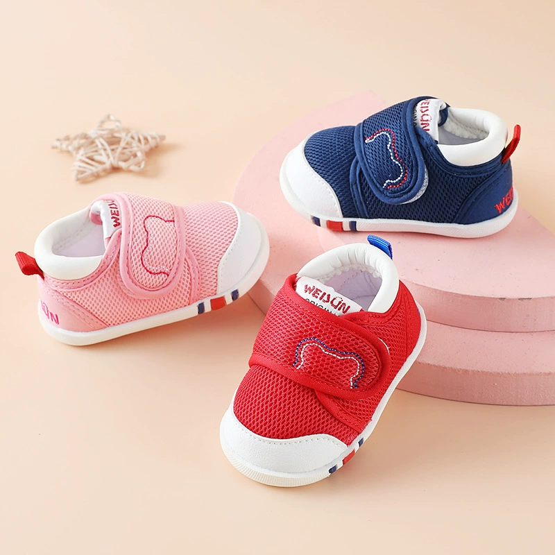 2023 Весна и осень Новая детская обувь для малышей Сетчатая детская обувь для девочек Нескользящая дышащая мужская обувь на мягкой подошве