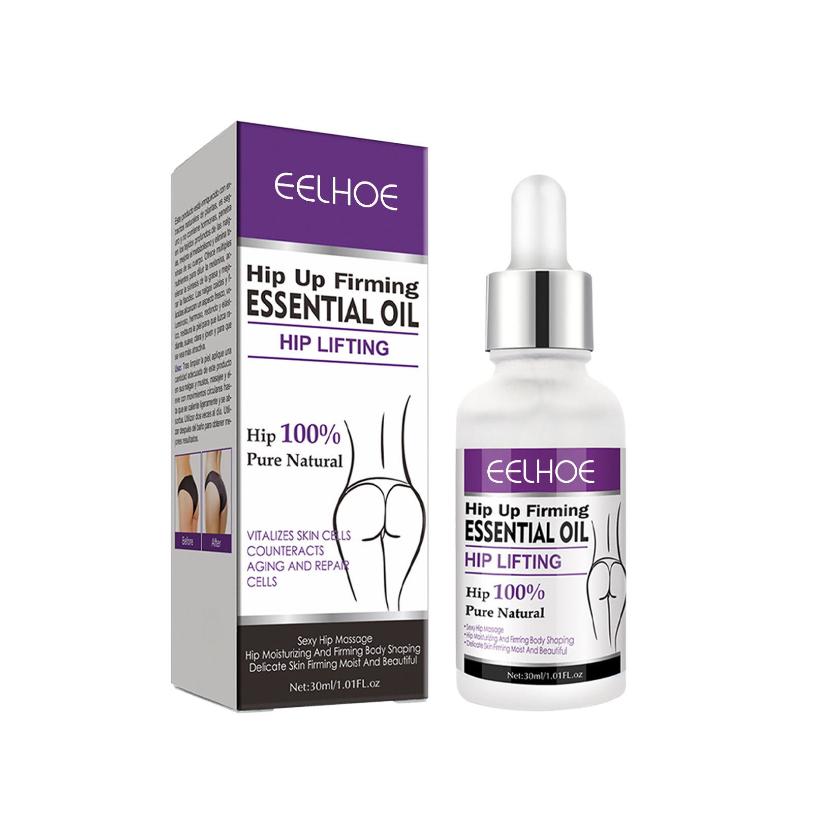 Lifting Hip Curve Massage, Moisturizing, Firming and Caring Essential Oil, Rich Beautiful Hips, Honey Peach Hips_voghion.com