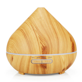 400ml Creative Wood Grain Aroma Diffuser Volcano Humidifier Colorful Aroma Expanding and Perfuming Machine Pointed Onion Head Perfumer