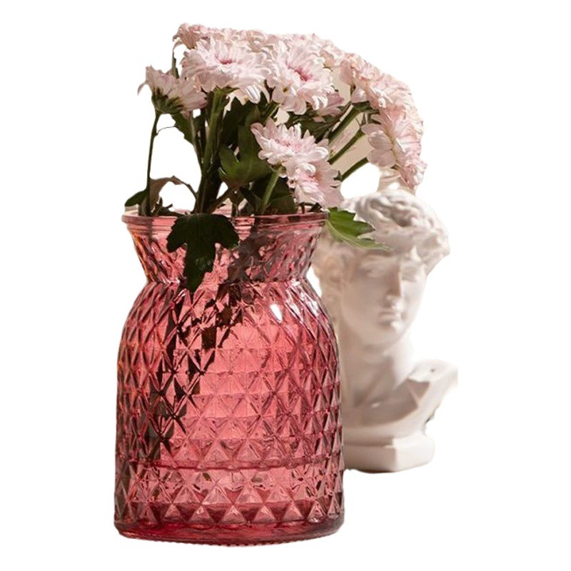 Легкая Роскошная ваза, прозрачная винтажная ваза для гостиной, гидропонная Высококачественная французская ваза, украшения интернет-знаменитостей, декоративная стеклянная бутылка