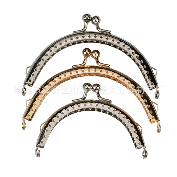 8.5Cm-10.5Cm12.5Cm Semi-Circular Smooth Machine-Made Head-Shaped Metal Clasp DIY Handle Hardware Bag Accessories