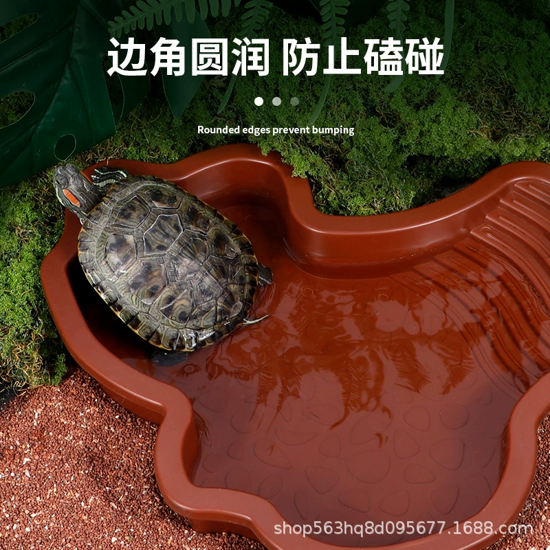 Черепаховая ванна для водной подвижности крупная лазающая домашняя вода пищевой таз полуводная черепаха желтая кромка ванна на солнцевой террасе лазьба душ