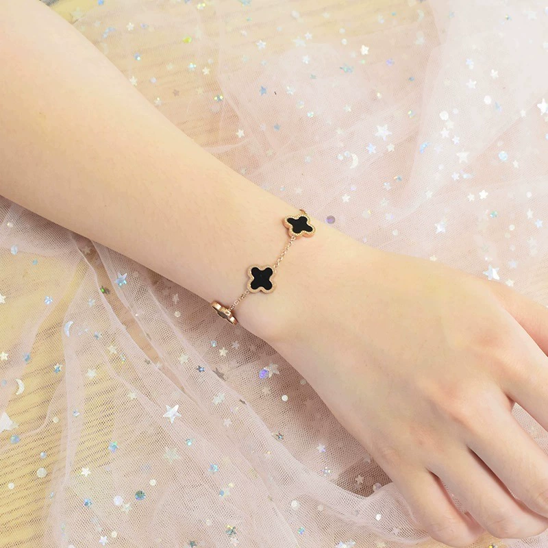 Ювелирное изделие Fashion Four-Leaf Clover браслет, из нержавеющей стали и варианты 18K, разнообразие цветов, не тускнеют
