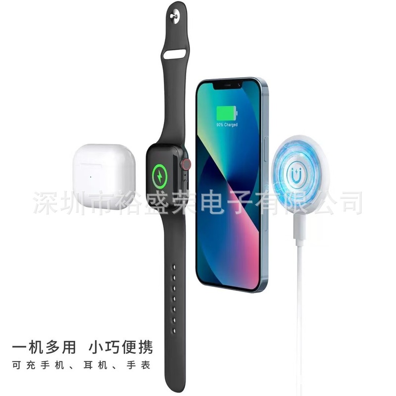 Apple 携帯電話、時計、ヘッドフォン、急速充電ワイヤレス充電器、ポータブル磁気スリーインワンワイヤレス急速充電に適しています。|undefined