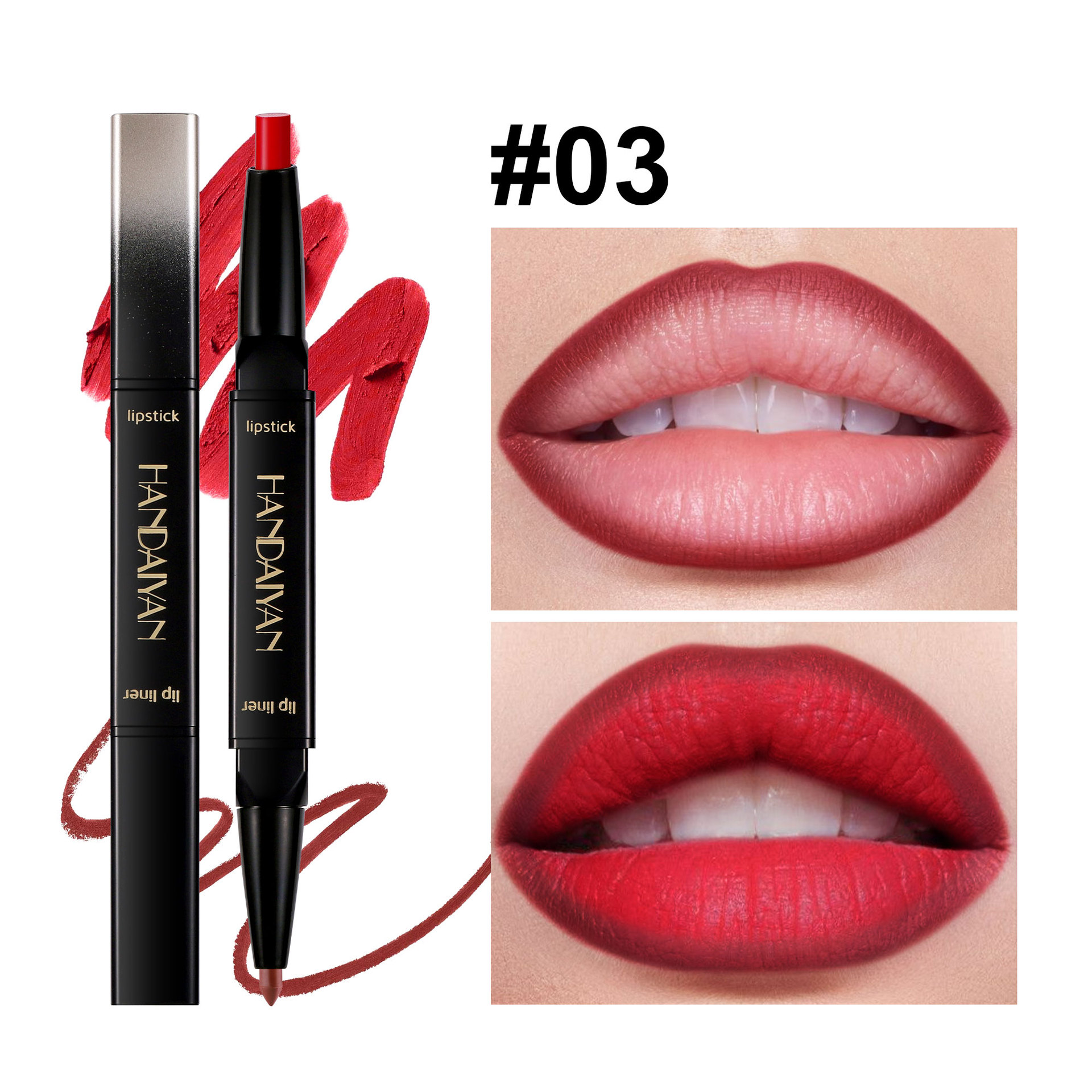 HANDAIYAN lápiz labial lápiz labial mate lápiz labial impermeable fácil de colorear lápiz labial spot transfronterizo