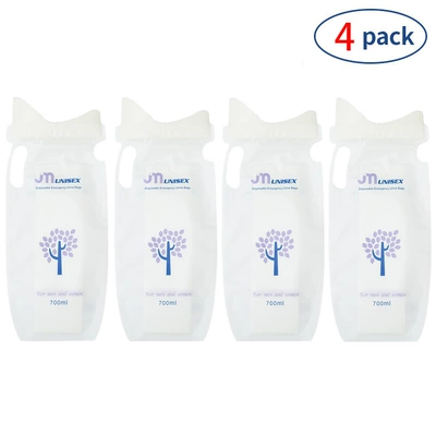 Car Urination Device, Portable Urination Bag for Road Trips, Emergency Convenience Bag for Vehicles, Universal Travel Car Urination Bag (On-board emergency urine bag) - english-version-set-of-four