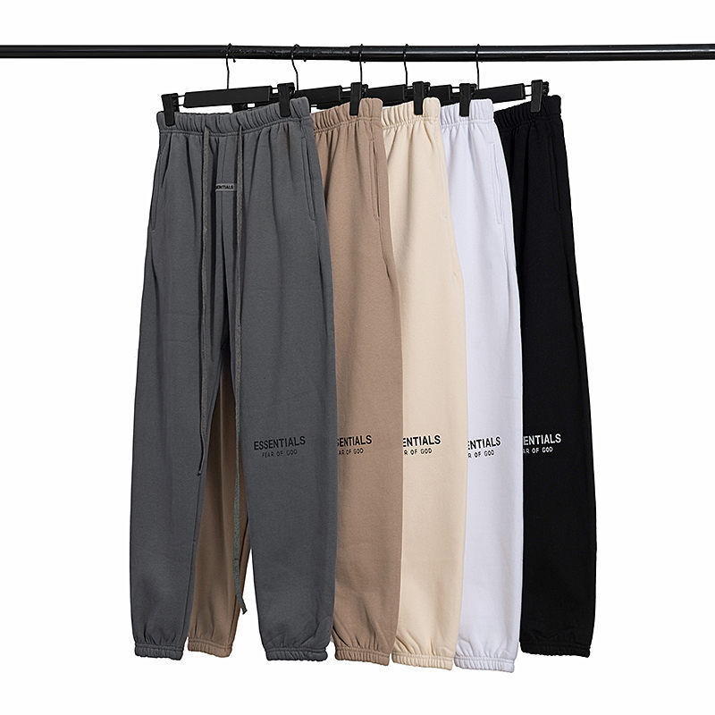Autumn and Winter European and American fog ESSENTIALS Sports Pants Couples Loose Men's Casual Reflective Letter Sweatpants Autumn and Winter European and American fog ESSENTIALS Sports Pants Couples Loose Men's Casual Reflective Letter Sweatpants