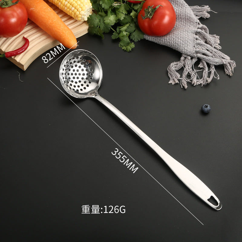 Acero inoxidable cocina doméstica de mango largo olla de cocina de acero inoxidable gran cola plana serie de olla de cocina