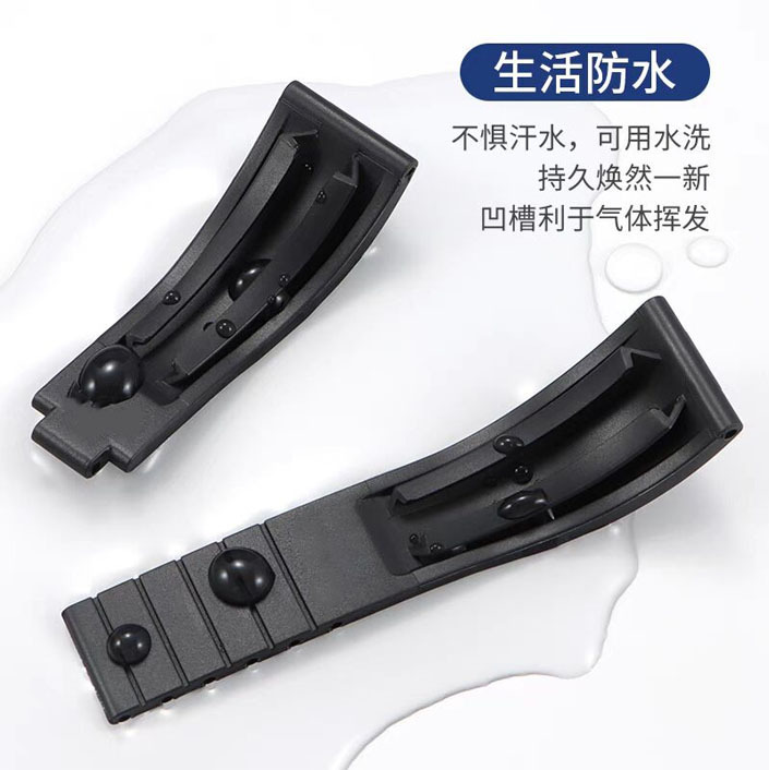 Suitable for Seiko Water Ghost Yacht Explorer Rubber Watch Strap 20mm Watch Accessories Rolex Flat Strap
