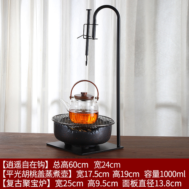 Cocina de té del hogar gancho libre vintage viejo barro de roca eléctrica estufa de cerámica arte del té gancho Kung Fu juego de té accesorios gancho vertical
