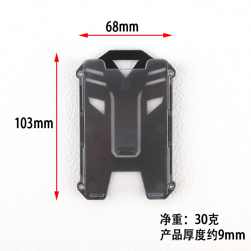 Funda para tarjetas de identificación al aire libre Funda para tarjetas de etiqueta de trabajo para PC Llavero de identificación retráctil Hebilla fácil de tirar Cuerda de alambre anti-pérdida