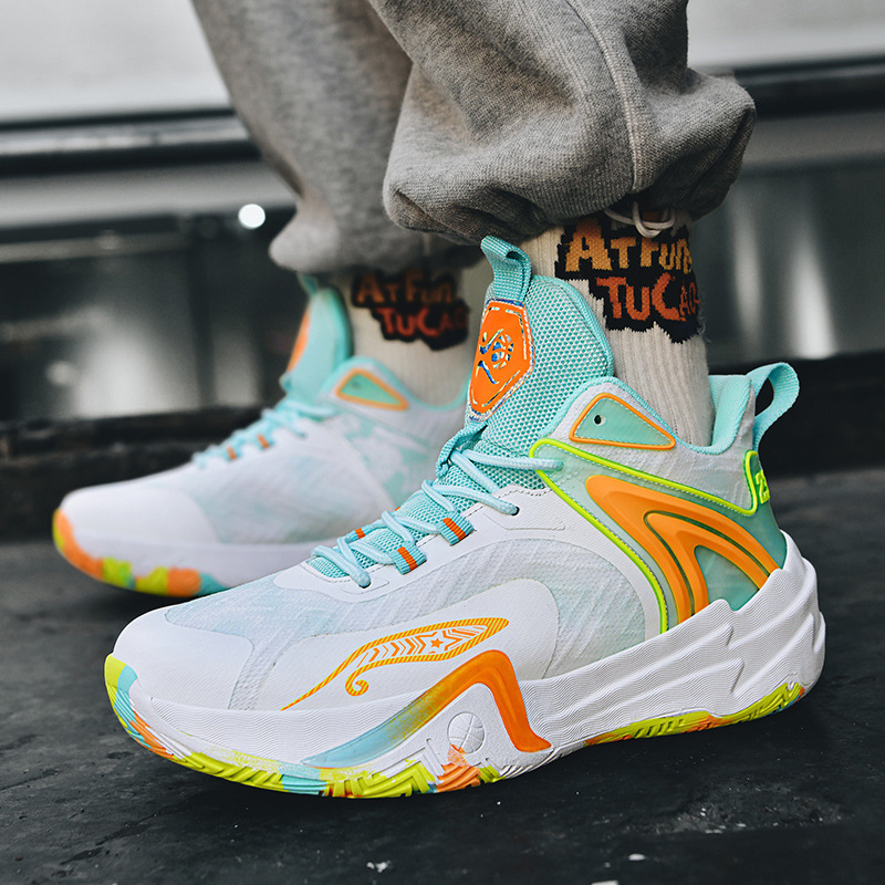 Basketball Shoes 2025 New Summer Breathable Tide Shoes for Teenagers Anti-slip Friction Sound Practical Sneakers Thick Sole sneaker