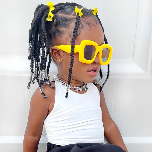  European and American new children's bubble square sunglasses, funny baby children's sunglasses, cute baby glasses for men and women