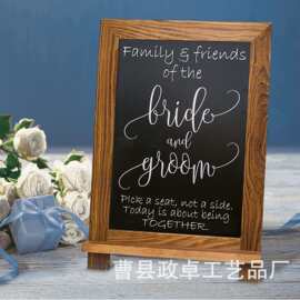跨境木质吧台酒吧菜单书写黑板 桌面写字留言板多功能展示板