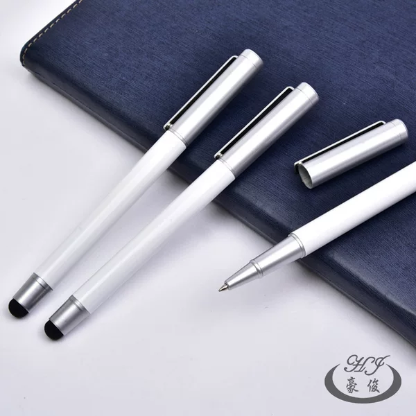 Pen factory stainless steel rod metal pen signature touch pen quality business gift pen can add printing laser logo