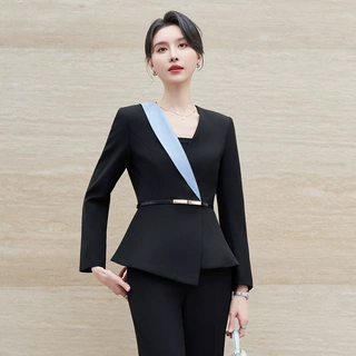 高端时尚西装套装女职业气质女神范美容院前台礼仪接待工装工作服