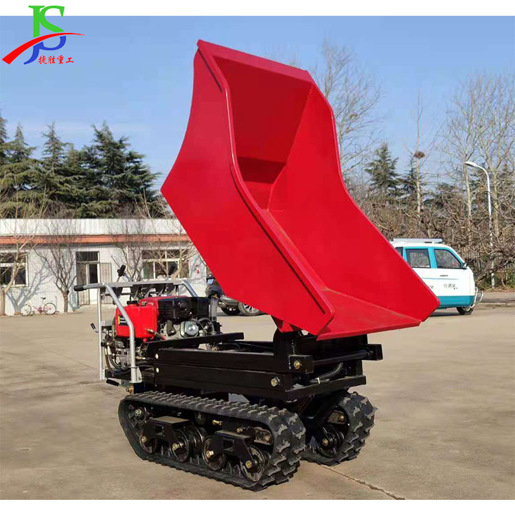 Vehículo de transferencia hidráulica de rastreo tipo elevación tipo camión de volcado tipo pequeño camión de transporte agrícola de mano