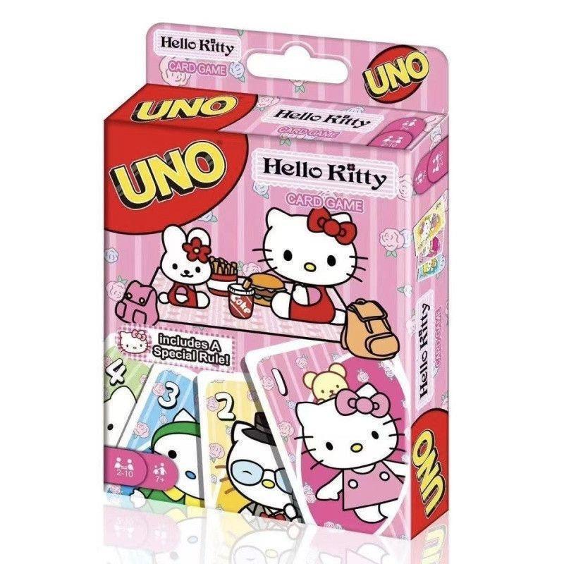 UNO纸牌粉色Kitty猫蜡笔小新KT猫高颜值联动游戏聚会桌游纸牌哪吒|undefined
