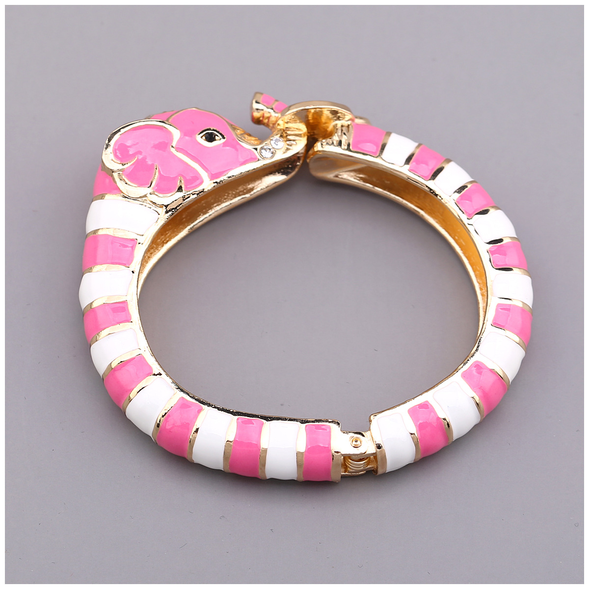 Elegant Streetwear Animal Alloy Enamel Inlay Artificial Diamond Women's Bangle display picture 44