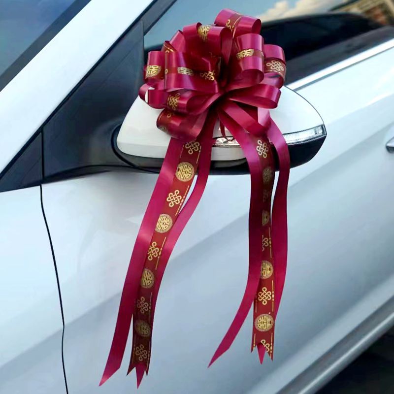 Flor tienda suministros gran perezoso tirar flor material de embalaje de dos colores arco flor bola boda coche mano tirar flor