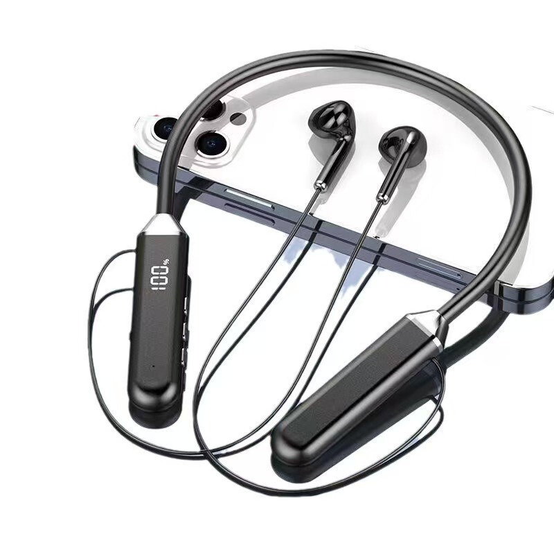 人気の新しいワイヤレス Bluetooth ヘッドセットデジタルディスプレイスポーツ超長バッテリー寿命ヘッドセットゲーム e スポーツ首吊りノイズリダクションユニバーサル|undefined