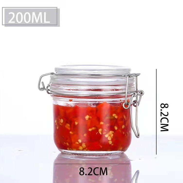 Tarro sellado de vidrio, encurtidos de alimentos, frasco de kimchi, botella de vino para el hogar, botella vacía de miel, tanque de almacenamiento pequeño