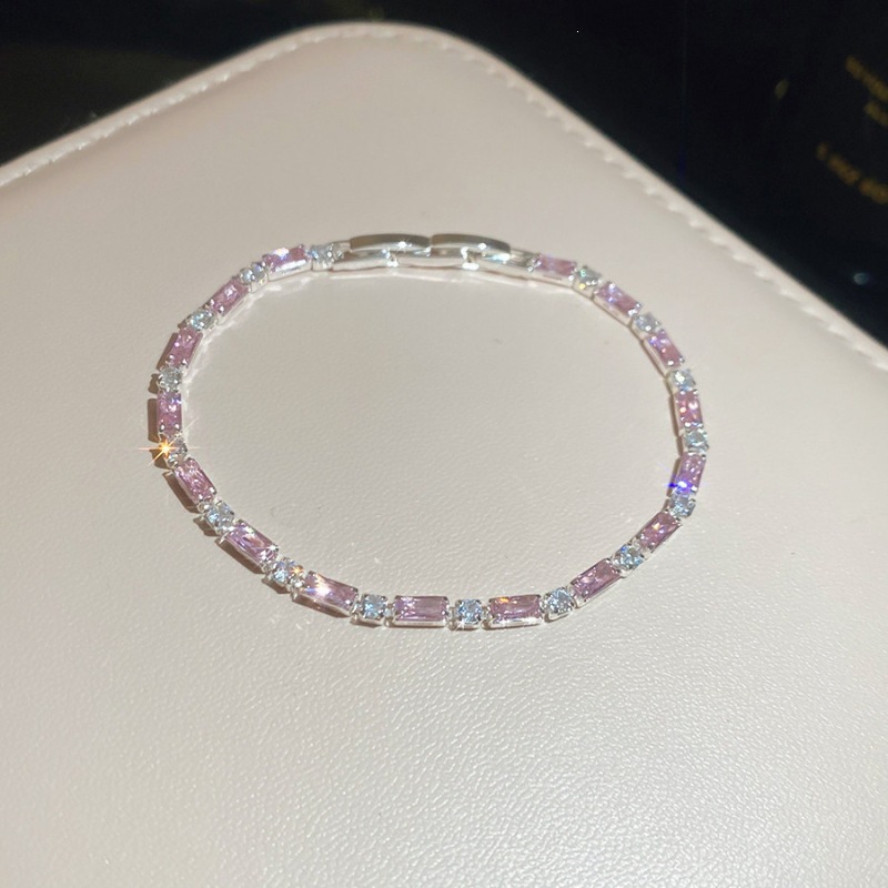 39 pulsera - plata - Rosa