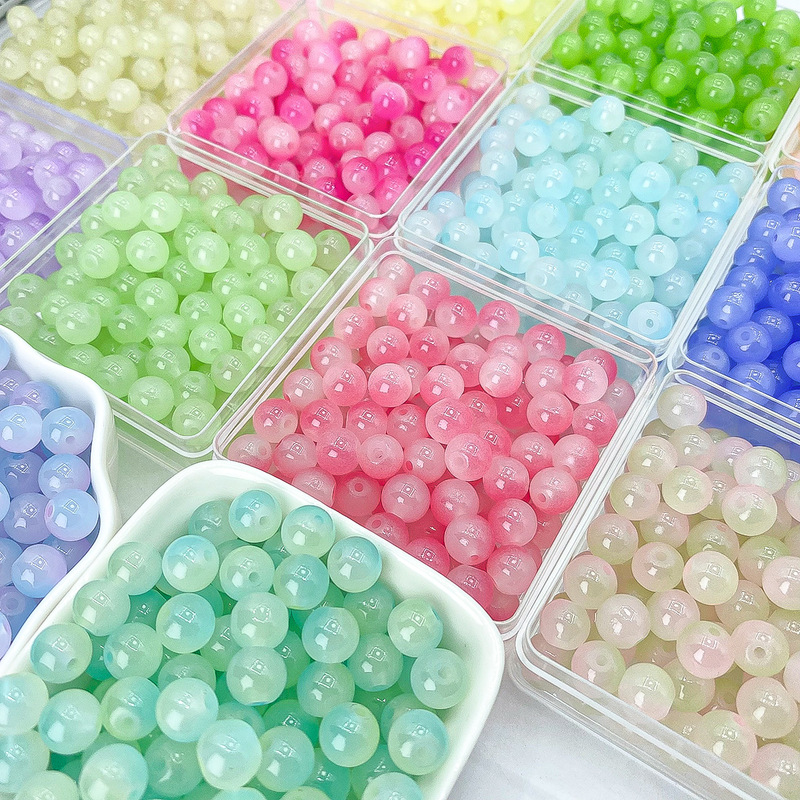 Glass Beads Loose Crystal Bracelet Beads Handmade DIY Jewelry Accessories Beads Glass Beads