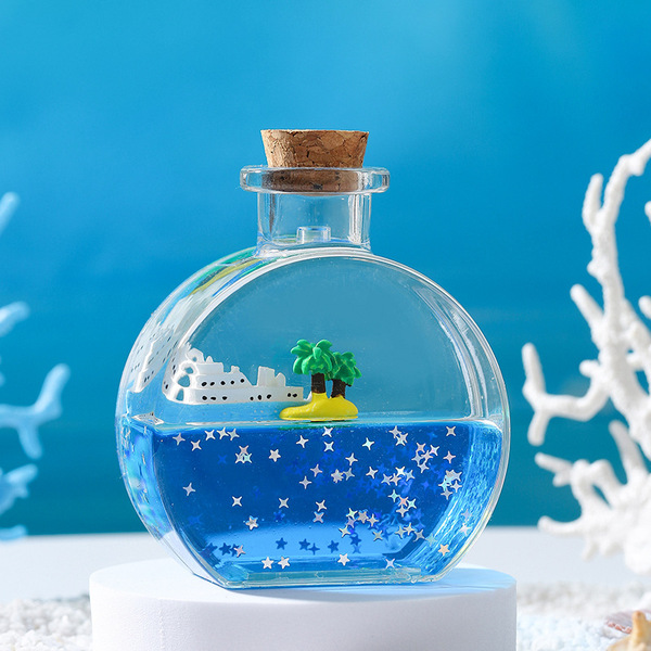 Creative marine animal oil drop liquid quicksand bottle colorful…