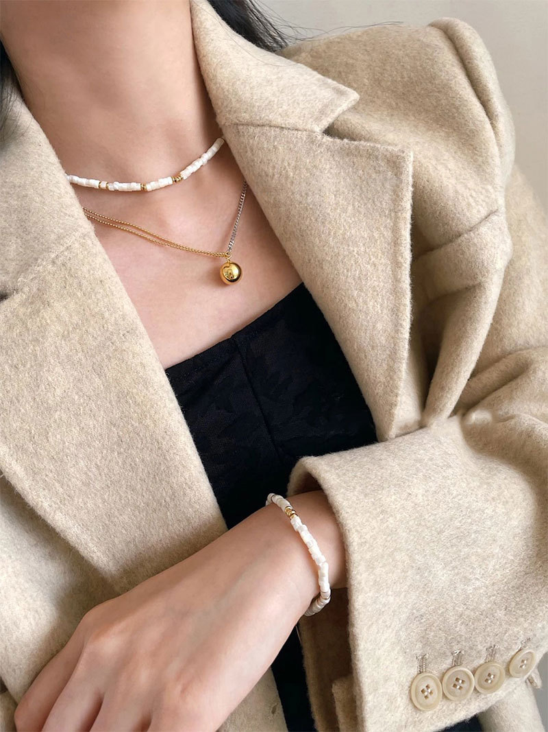 Asymmetrische Kugelketten Halskette Aus Silber Im Edlen Design_voghion.com