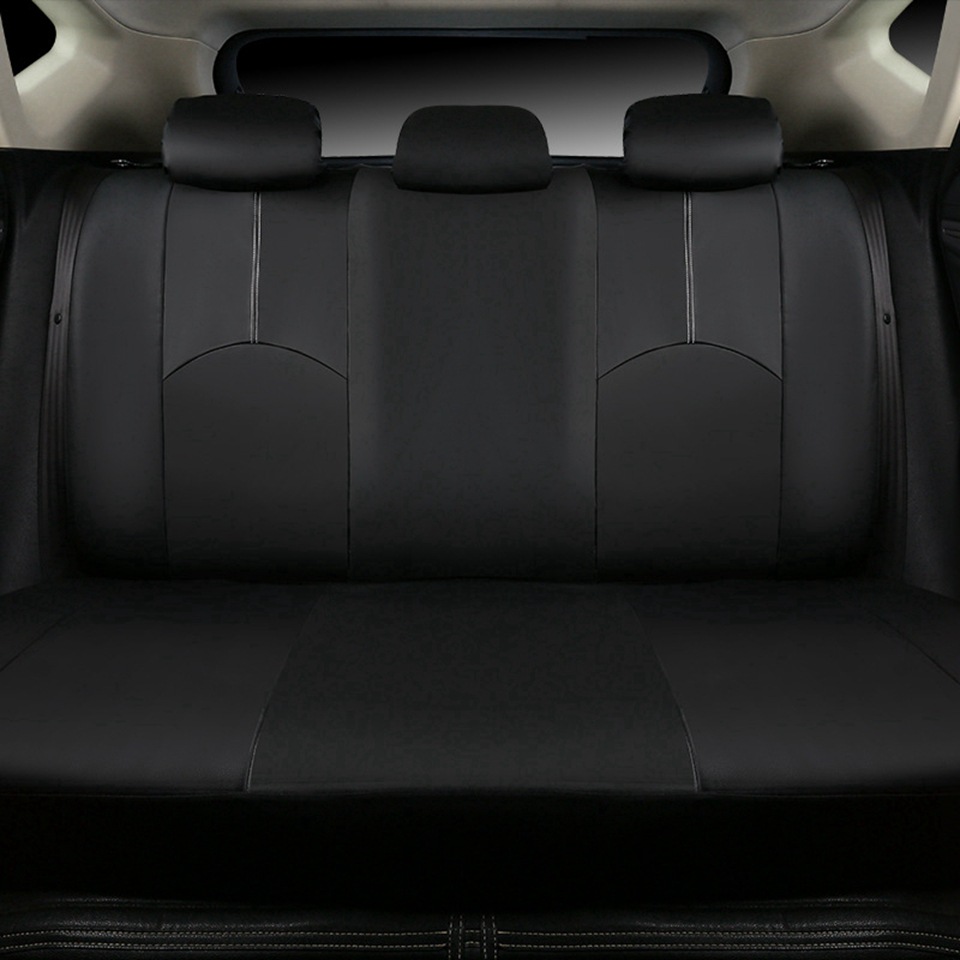 Mexico Russia Pu Perforated Leather Foreign Trade Cross-Border Amazon Car Seat Cover Spliced Leather Universal 5-Seater