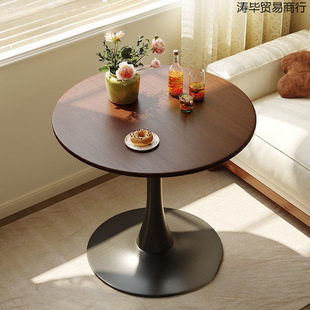 Trendy Modern Minimalist Small Apartment Dining Table Business Negotiation Table Tulip Small Default