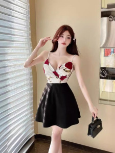 Sexy Off Shoulder Printed Temperament Slimming Night Workwear