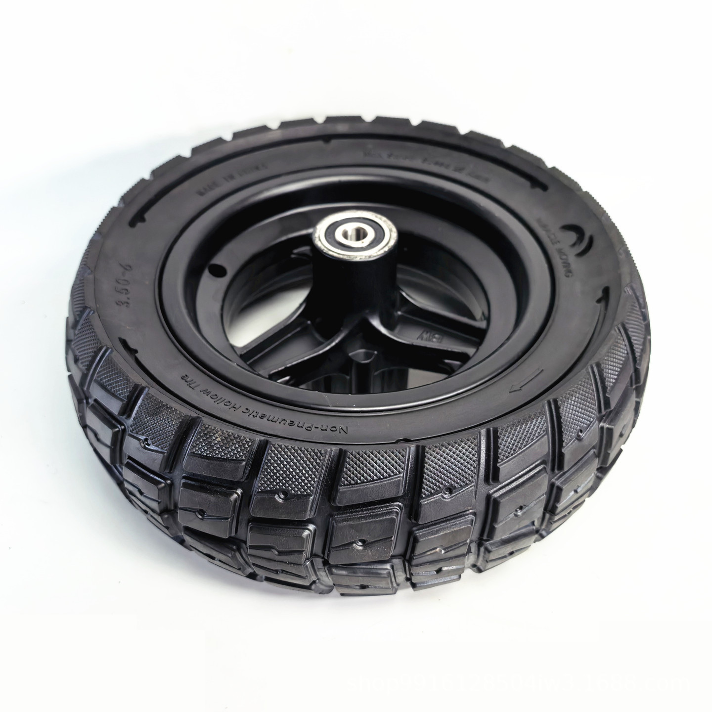 3.50-6 hollow solid tire complete wheel assembly for electric scooters, front wheel off-road anti-explosion tire wheel assembly