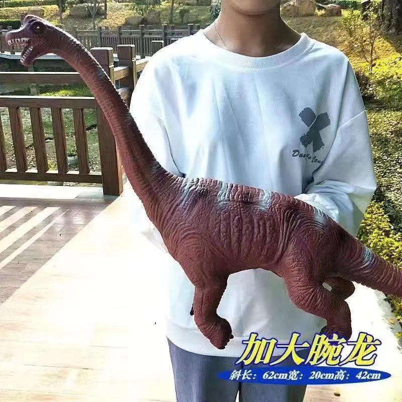 Pegamento suave monta dinosaurio juguete simulación Tyrannosaurus rex puede sentarse Triceratops Brachiosaurus grande al por mayor y al por menor transfronterizo