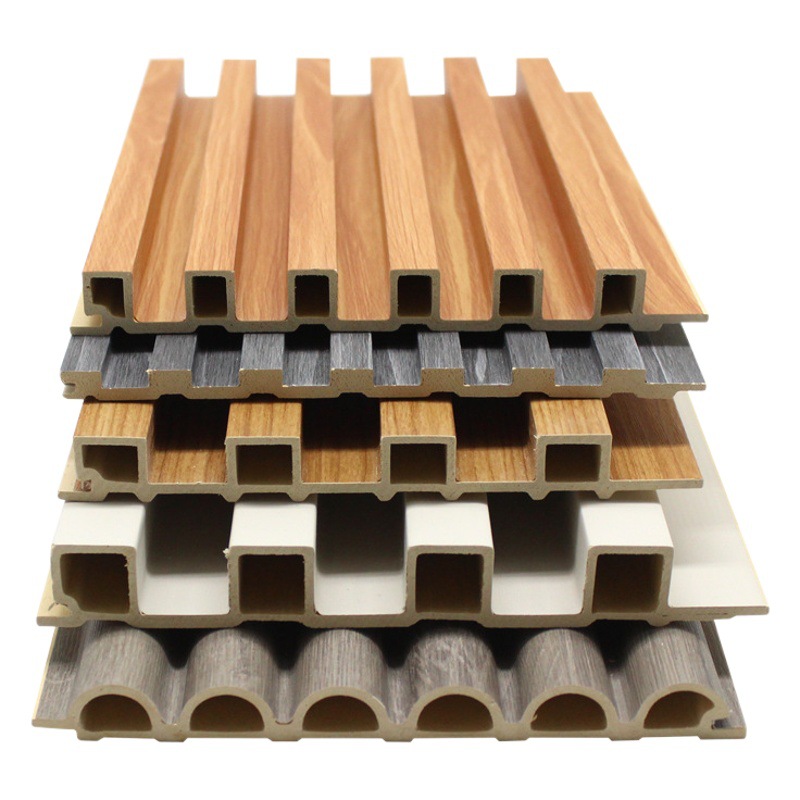 Panel de Rejilla WPC 160 de Fibra de Bambú, Impermeable para Pared Interior y Techo