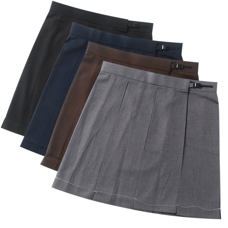 Черная плиссированная юбка-юбка, женский весенний костюм на весну и осень, серый и белый Весенний костюм с талией jk2023, новая короткая юбка на лето