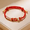 Peach Blossom Knot Double Drawing Red Rope Bracelet