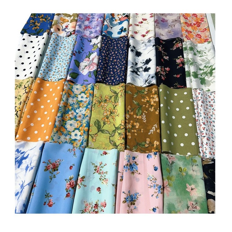 手工布料福袋雪纺碎花娃衣diy发饰大肠圈方巾花饰品布艺服装布款|undefined